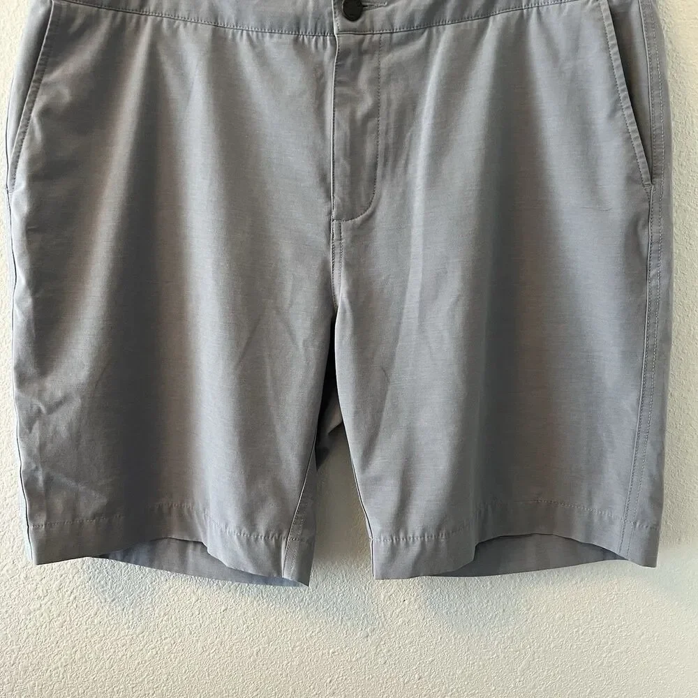 Faherty Light Gray Flat-Front Men’s Shorts